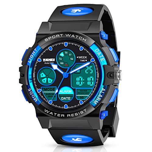Dislocati Outdoor Toys for 6-15 Year Old Teen, Kids Waterproof Digital Watches for 6-15 Year Old Boys Christmas Xmas Gifts for Kids Eve Birthday Presents Gifts for Teenage Age 6-15
