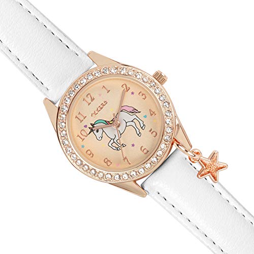 Tikkers Girl's Analogue Quartz Watch with PU Strap ATK1063