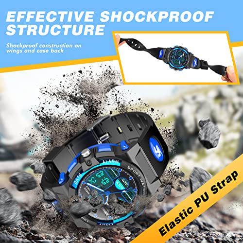 Dislocati Outdoor Toys for 6-15 Year Old Teen, Kids Waterproof Digital Watches for 6-15 Year Old Boys Christmas Xmas Gifts for Kids Eve Birthday Presents Gifts for Teenage Age 6-15