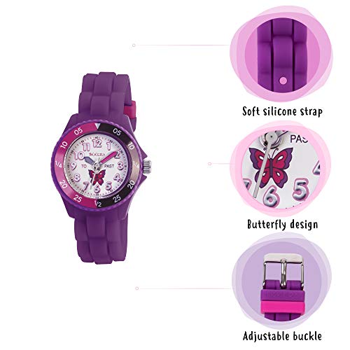 Tikkers Girls' Analogue Quartz Watch with Rubber Bracelet – TK0041