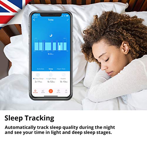 Delvfire Sirius Fitness Tracker with Heart Rate Monitor, Multi-Sport Smartwatch, Activity Tracker, Step Counter, Sleep Monitor, Calorie Counter, 50m Waterproof, Pedometer Watch, Kids Women Men (Pink)