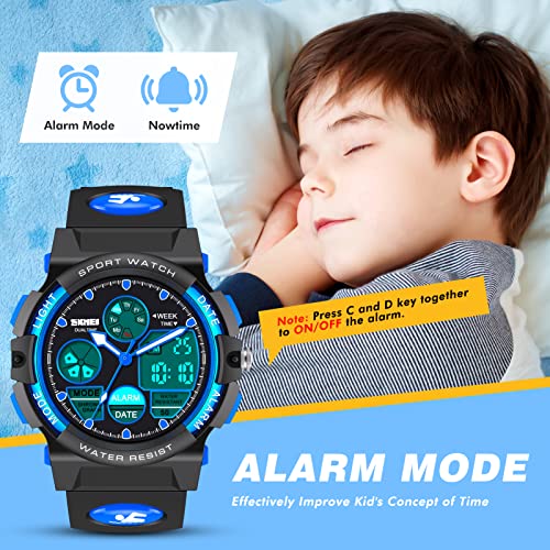 Dislocati Outdoor Toys for 6-15 Year Old Teen, Kids Waterproof Digital Watches for 6-15 Year Old Boys Christmas Xmas Gifts for Kids Eve Birthday Presents Gifts for Teenage Age 6-15