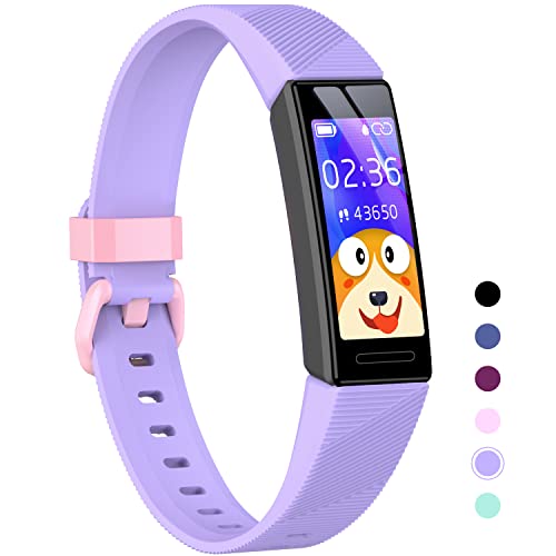 Fitness Tracker Watch for Kids, IP68 Waterproof Activity Tracker, Heart Rate Sleep Monitor, 11 Sport Modes Calorie Step Counter with Alarm Clock and Reminder, Great Gift for Boys Girls Teens
