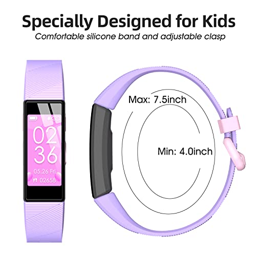Fitness Tracker Watch for Kids, IP68 Waterproof Activity Tracker, Heart Rate Sleep Monitor, 11 Sport Modes Calorie Step Counter with Alarm Clock and Reminder, Great Gift for Boys Girls Teens