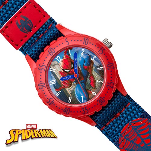 Spiderman Children's Analogue Quartz Watch with Textile wrist Strap SPD3495