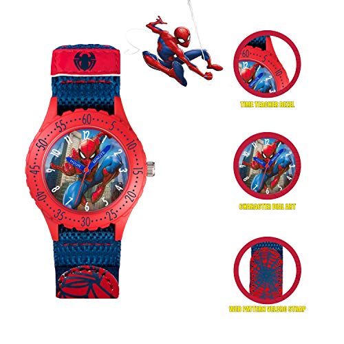 Spiderman Children's Analogue Quartz Watch with Textile wrist Strap SPD3495