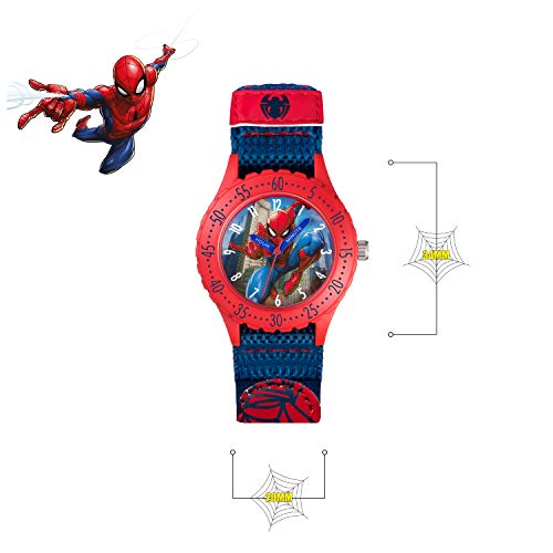 Spiderman Children's Analogue Quartz Watch with Textile wrist Strap SPD3495