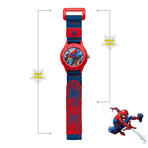 Spiderman Children's Analogue Quartz Watch with Textile wrist Strap SPD3495