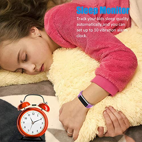 BIGGERFIVE Fitness Tracker Watch for Kids Boys Girls Teens, Pedometer Watch, Activity Tracker, Sleep Monitor, Calorie Counter, Silent Alarm Clock, IP67 Waterproof Step Counter Watch (Dual Straps)