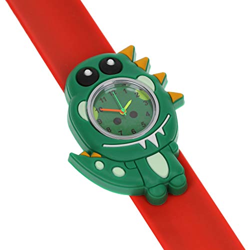 Stands Out, Supplying Outstanding Gifts Wacky Watch Dinosaur TRex Animal Design Slapwatch Fast Fit Kids Childrens Silicone Watch Band Learn to Tell the Time Unisex Instant Fit Any Size