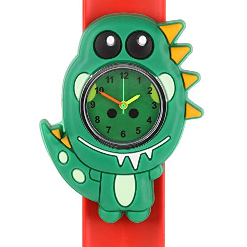 Stands Out, Supplying Outstanding Gifts Wacky Watch Dinosaur TRex Animal Design Slapwatch Fast Fit Kids Childrens Silicone Watch Band Learn to Tell the Time Unisex Instant Fit Any Size