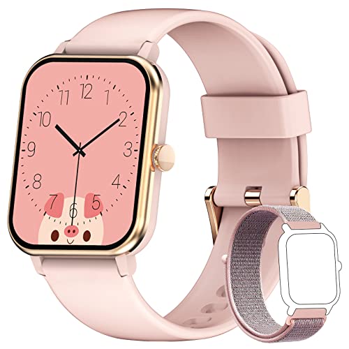 Blackview Smart Watch for Women, Fitness Watch with Body Thermometer, Blood Oxygen, Heart Rate Sleep Monitor, 25 Sport Modes, IP68 Waterproof, Pedometer, Notification, Smartwatch for Android iOS