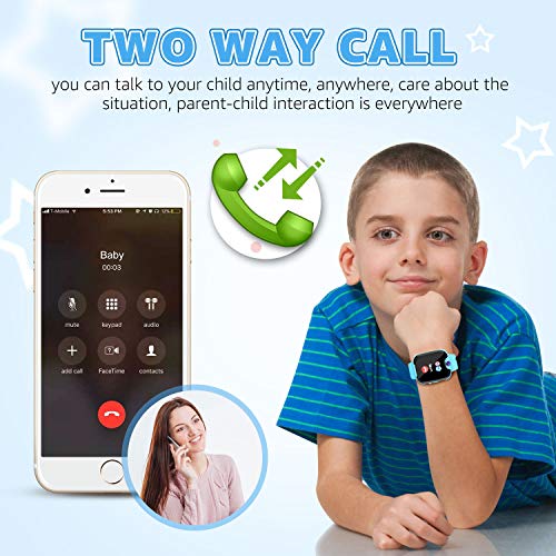 Kids Games Smartwatch MP3 Player Music Watch, Kids Watch with Touch Screen 2 Way Call, 16 Games, SOS, Alarm Clock, Camera, Kids Watch for Boys Girls Holiday Birthday Toys Gifts [Built-in SD Card])