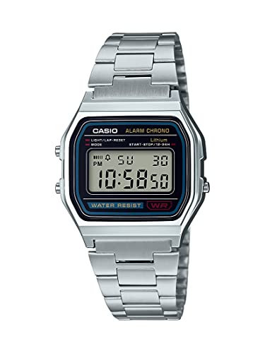 Casio Men's Digital Watch with Stainless Steel Bracelet A158WEA-1EF