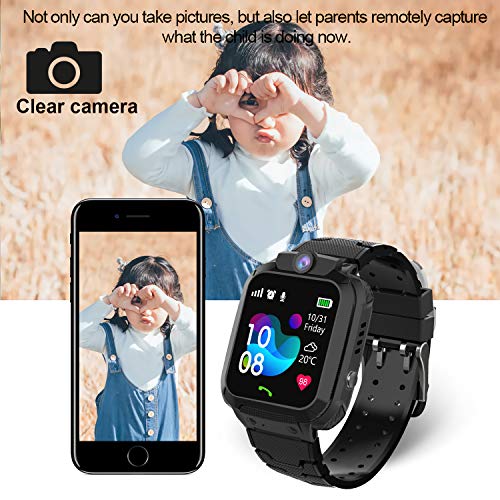Kids Smart Watches for Boys Girls - Kids GPS Tracker Watch Phone Waterproof SOS Digital Camera Alarm Pedometer for 3-12 Years Old Christmas Birthday gifts