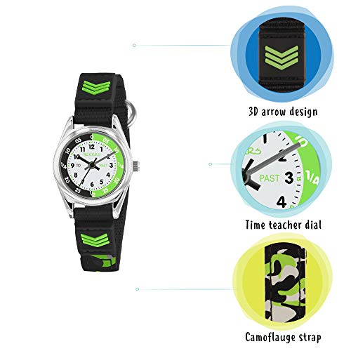 Tikkers Boys Analogue Quartz Watch with Textile Strap TK0154