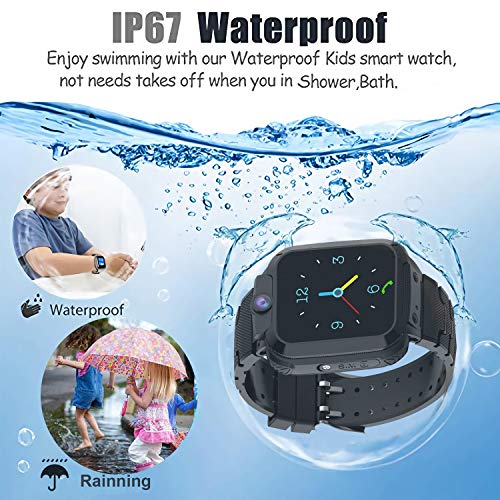 Kids Smart Watches for Boys Girls - Kids GPS Tracker Watch Phone Waterproof SOS Digital Camera Alarm Pedometer for 3-12 Years Old Christmas Birthday gifts