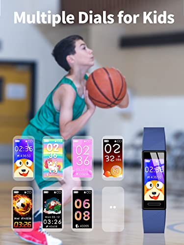 DIGEEHOT Kids Fitness Tracker, IP68 Waterproof Kids Activity Tracker Watch with Heart Rate Monitor, Sleep Monitor, 11 Sports Modes Fitness Watch with Pedometer, Calorie, Alarm,Gift for Kids Boys Girls