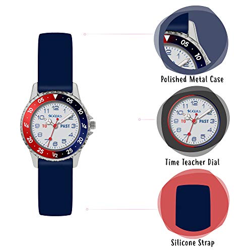 Tikkers Boy's Analogue Analog Quartz Watch with Silicone Strap ATK1040