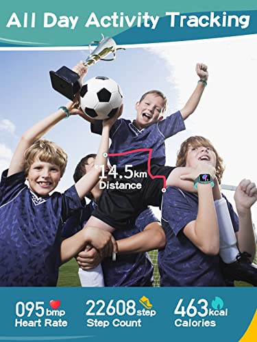 DIGEEHOT Kids Fitness Tracker Watch with Games, Kids Smart Watch IP68 Waterproof with Sport Modes, Pedometers, Alarm Clock, Heart Rate, Sleep Monitor, Birthday Toy Gifts for Kids Teens Boys Girls