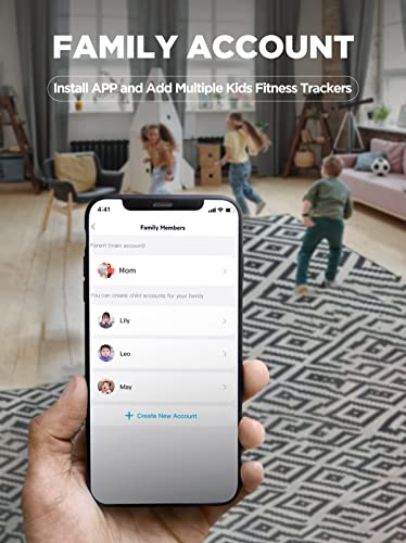 BIGGERFIVE Vigor 2 Fitness Tracker Watch for Kids Girls Boys Ages 5-12, Activity Tracker, Pedometer, Heart Rate Sleep Monitor, IP68 Waterproof Calorie Step Counter Watch, Alarm Clock, Great Kids Gift