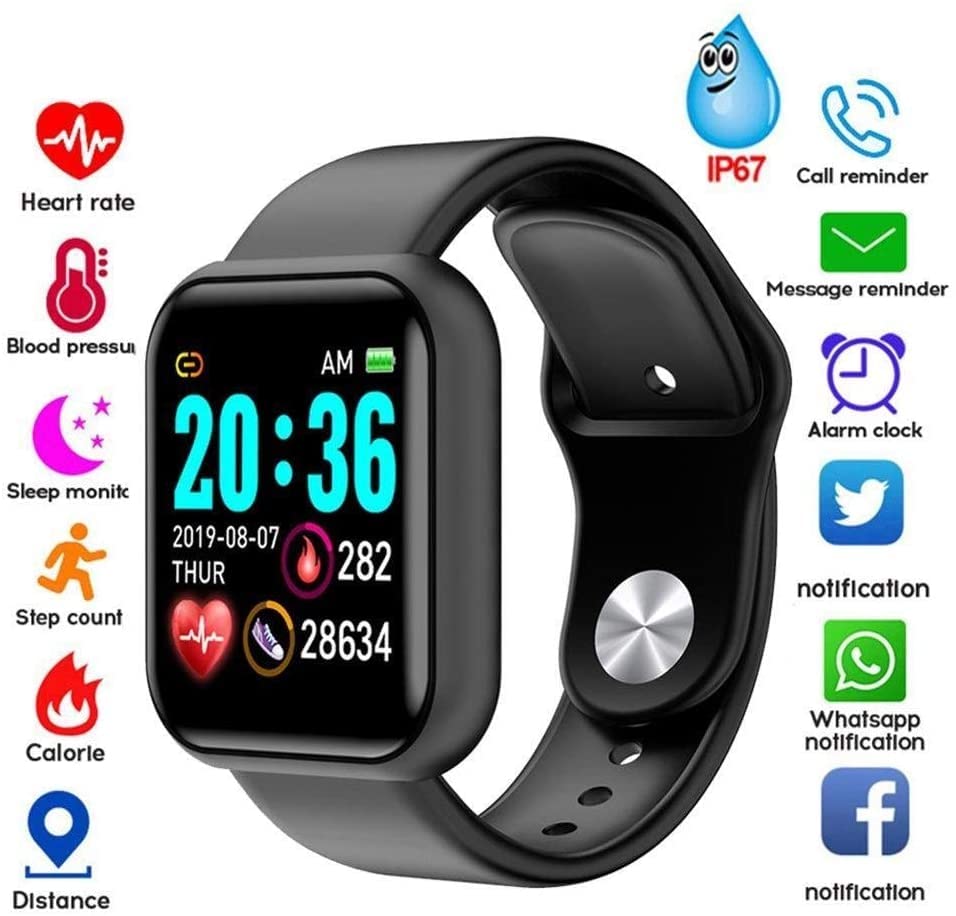 YEKEI Smart Watch for Women Men Kids, Fitness Tracker 1.44" Touch Screen Fitness Watch with Heart Rate Sleep Monitor, Blood Oxygen,Step Counter,Activity Trackers Smartwatch Sports for iOS Android