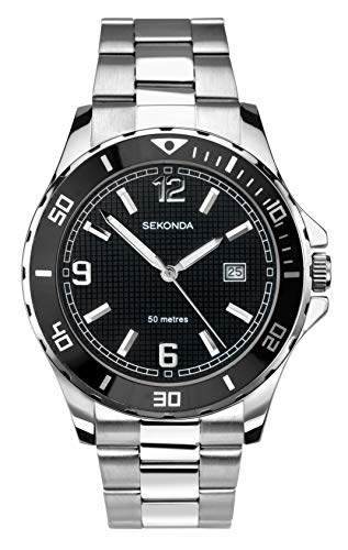 SEKONDA Mens Analogue Classic Quartz Watch with Stainless Steel Strap 1513.27