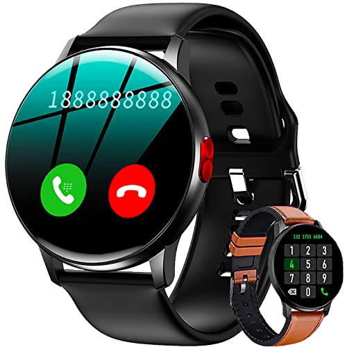 LEMFO Smart Watch (Make and Answer Calls), Smart Watch for Men with Heart Rate/Blood Pressure/SpO2 Monitoring, Message Notification, IP68 Waterproof, Step Counter, Fitness Watch for Android iOS