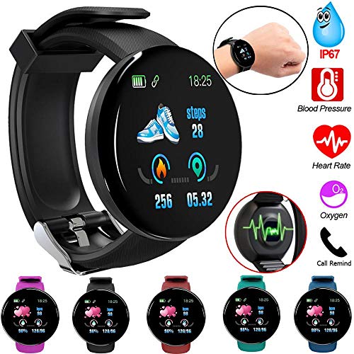 Smart Watch Fitness Tracker Blood Pressure Heart Rate Monitor Fully Touch Screen Smartwatch Men Women boys girls Kids Sport Watches IP67 Compatible with iPhone, Samsung, Huawei, Xiaomi, Android