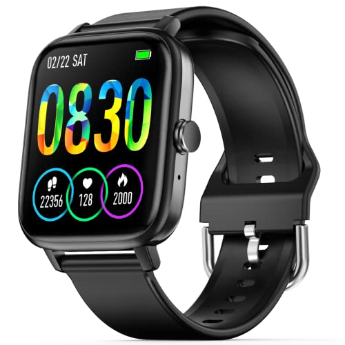 VOCLO Smart Watch, 1.69" Ultra Retina Screen Fitness Tracker, All-day Heart Rate and Blood Oxygen Monitoring, Over 110+Sport Modes with IP67 Waterproof, 12mm Ultra-Thin Alloy Body for iOS Android