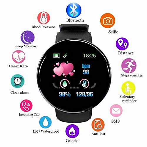 Smart Watch Fitness Tracker Blood Pressure Heart Rate Monitor Fully Touch Screen Smartwatch Men Women boys girls Kids Sport Watches IP67 Compatible with iPhone, Samsung, Huawei, Xiaomi, Android