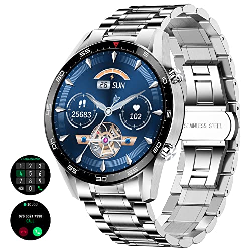 LIGE Smart Watch Make Answer Call, Fitness Tracker with Smart Notifications Heart Rate Monitor, Waterproof Smartwatch for Men Compatible with Android iOS Phones