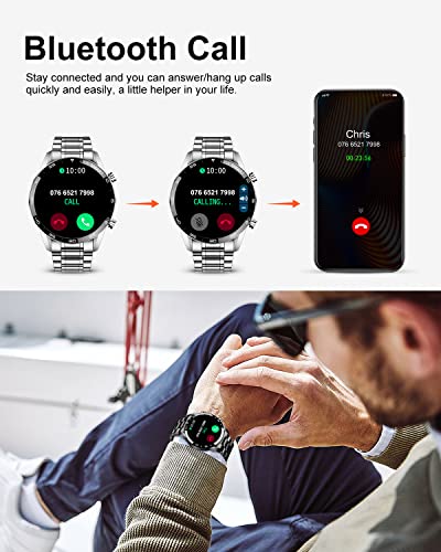LIGE Smart Watch Make Answer Call, Fitness Tracker with Smart Notifications Heart Rate Monitor, Waterproof Smartwatch for Men Compatible with Android iOS Phones