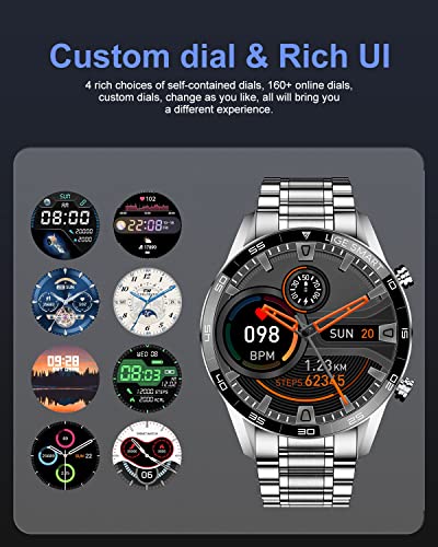 LIGE Smart Watch Make Answer Call, Fitness Tracker with Smart Notifications Heart Rate Monitor, Waterproof Smartwatch for Men Compatible with Android iOS Phones