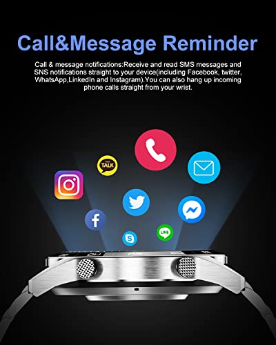 LIGE Smart Watch Make Answer Call, Fitness Tracker with Smart Notifications Heart Rate Monitor, Waterproof Smartwatch for Men Compatible with Android iOS Phones