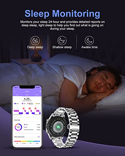 LIGE Smart Watch Make Answer Call, Fitness Tracker with Smart Notifications Heart Rate Monitor, Waterproof Smartwatch for Men Compatible with Android iOS Phones