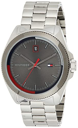 Tommy Hilfiger Analogue Quartz Watch for Men with Silver Stainless Steel Mesh Bracelet - 1791684