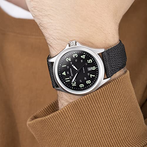 Sekonda Men's Quartz Watch with Black Dial Analogue Display and Black Nylon Strap 3347.27