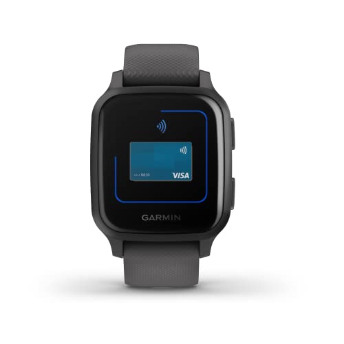 Garmin Venu Sq GPS Smartwatch with All-day Health Monitoring and Fitness Features, Built-in Sports Apps and More, Shadow Grey with Slate Bezel
