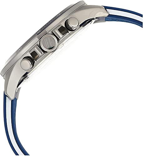 Tommy Hilfiger Analogue Multifunction Quartz Watch for Men with Navy Blue Silicone Bracelet - 1791721
