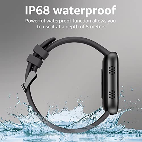 AcclaFit Smart Watch for Men Women (Answer/Dial Call), 1.95" Large Screen Fitness Watch with Heart Rate and Blood Pressure Monitors, Waterproof Activity Tracker with Pedometer for Android iOS