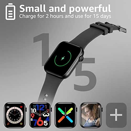 AcclaFit Smart Watch for Men Women (Answer/Dial Call), 1.95" Large Screen Fitness Watch with Heart Rate and Blood Pressure Monitors, Waterproof Activity Tracker with Pedometer for Android iOS