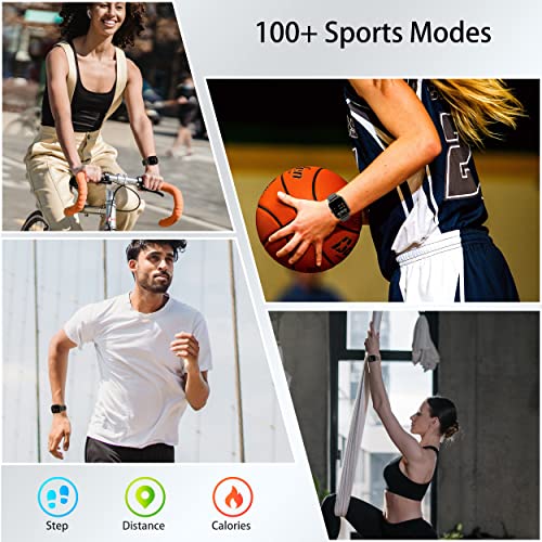 Smart Watch for Men Answer/Make Call, 1.85'' Screen Fitness Watch with Heart Rate, Sleep Monitor, IP68 Waterproof Blood Oxygen Sports Smartwatch, Fitness Activity Tracker Step Counter for Android IOS