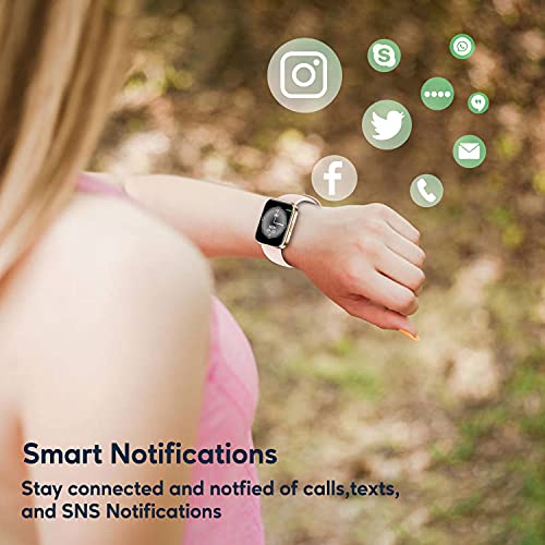 AcclaFit Smart Watch Fitness Tracker with 24/7 Heart Rate, Blood Oxygen Blood Pressure and Sleep Monitor, Full Touch 5 ATM Waterproof Smartwatch, Step Counter Watch for Women Men Kids