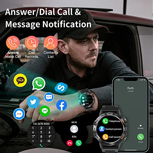 LEMFO Smart Watch, Smart Watch for Men Answer/Make Call, 1.39" Touch Screen Fitness Watch 100+ Sports Modes 400mAh Smartwatch Heart Rate Blood Oxygen Sleep Monitor Step Counter for Android iOS Phones