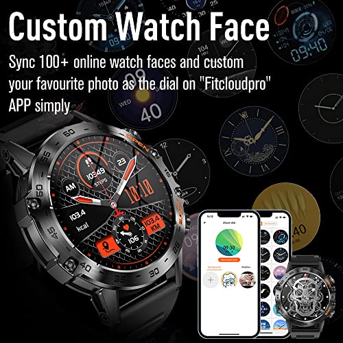 LEMFO Smart Watch, Smart Watch for Men Answer/Make Call, 1.39" Touch Screen Fitness Watch 100+ Sports Modes 400mAh Smartwatch Heart Rate Blood Oxygen Sleep Monitor Step Counter for Android iOS Phones
