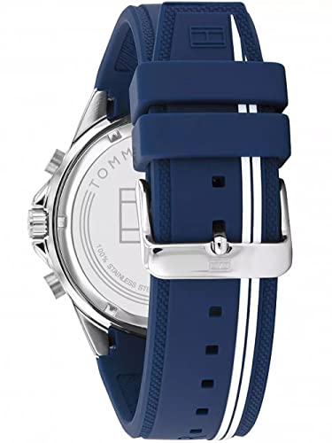 Tommy Hilfiger Analogue Multifunction Quartz Watch for Men with Blue Silicone Bracelet - 1791859