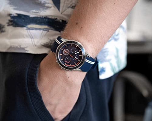 Tommy Hilfiger Analogue Multifunction Quartz Watch for Men with Blue Silicone Bracelet - 1791859