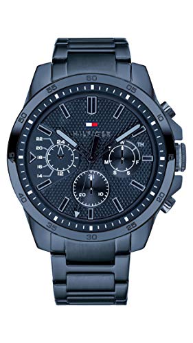 Tommy Hilfiger Analogue Multifunction Quartz Watch for Men with Blue Stainless Steel Bracelet - 1791560