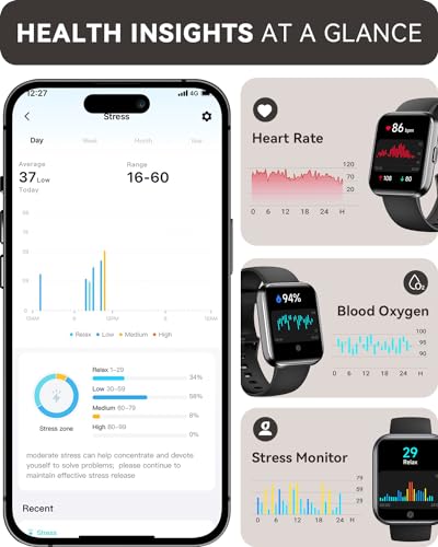 24/7 Fitness Tracker Smartwatch for iPhone and Android